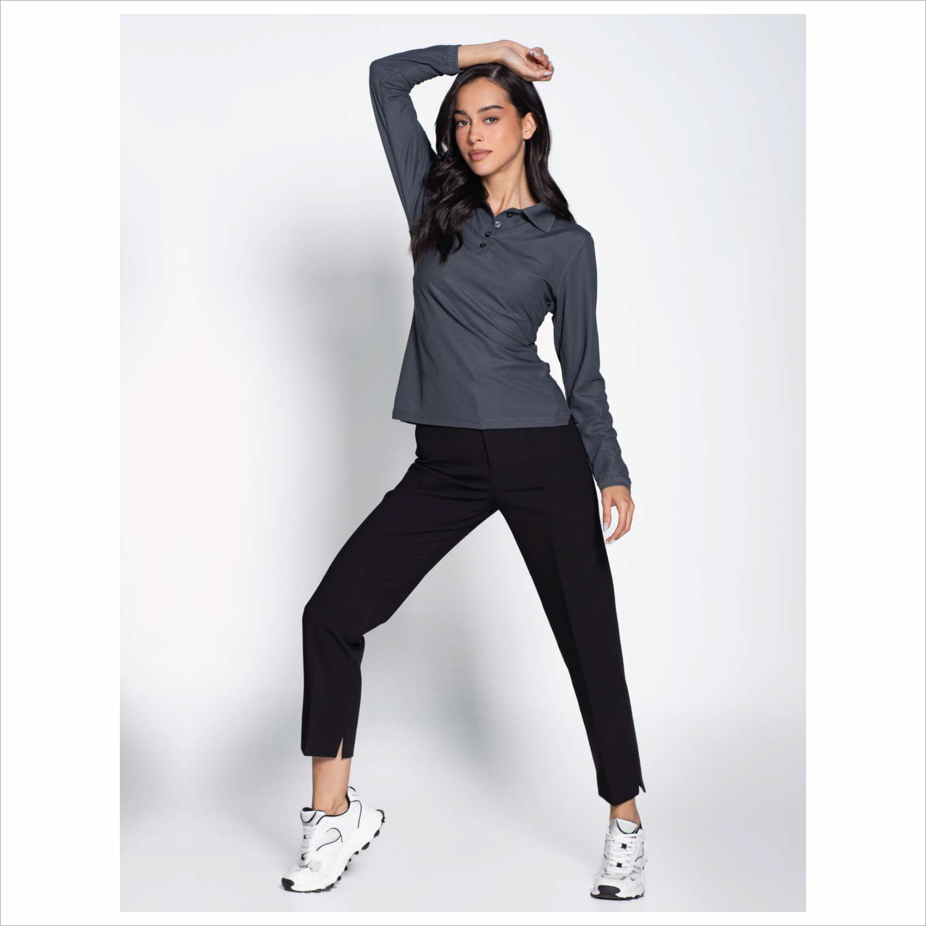 POLO POLIÉSTER SPORT MANGA LARGA