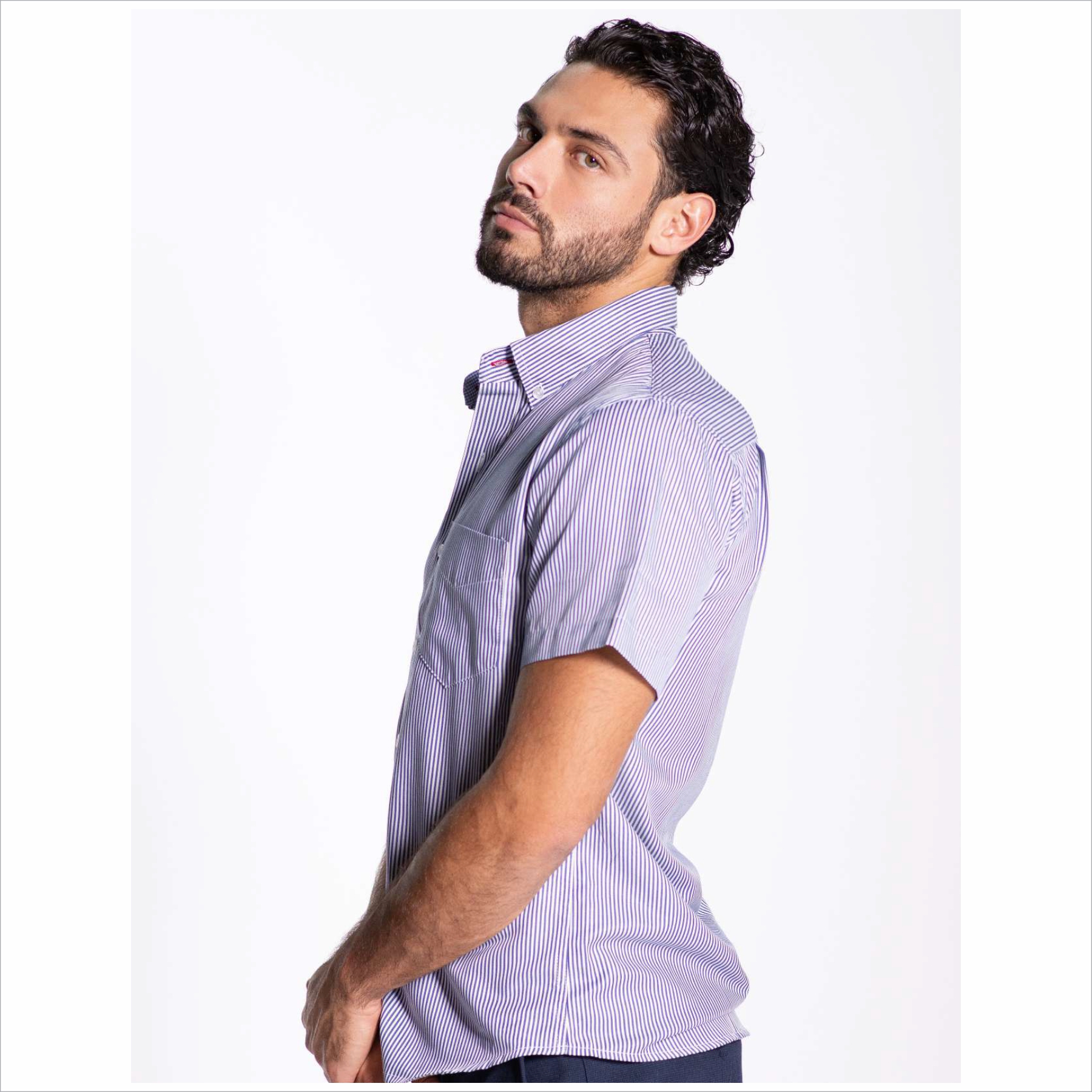 Camisa Manga Corta Cuadros y Rayas