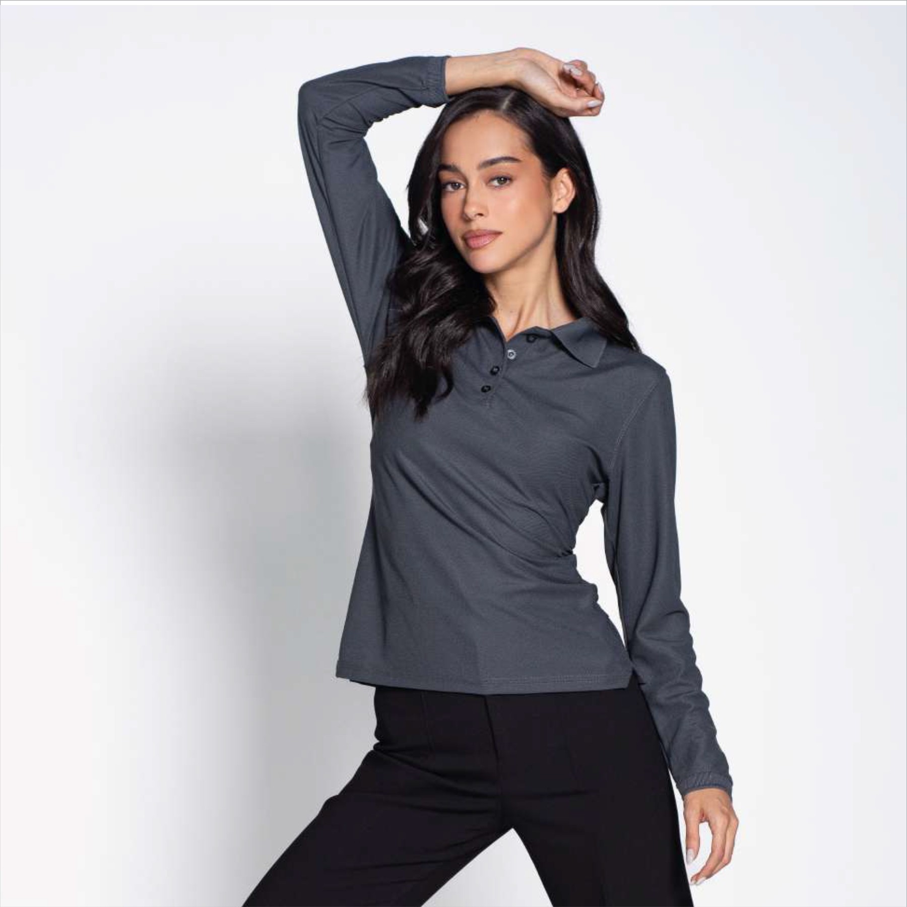 POLO POLIÉSTER SPORT MANGA LARGA