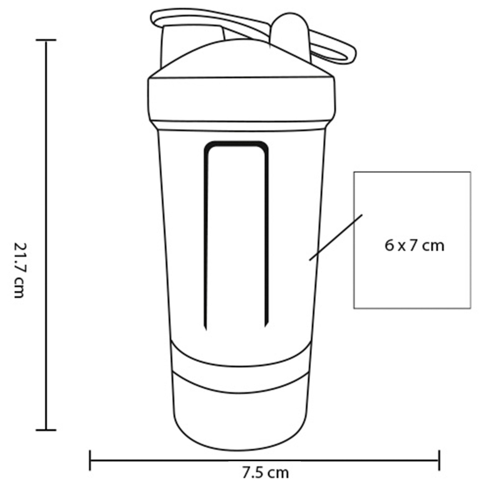 SHAKER POLIPROPILENO 450ML MACTODU