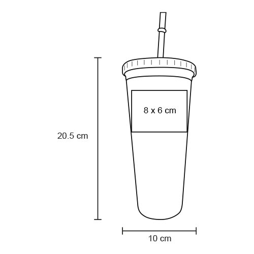 VASO PLASTICO MACTOLE 500ML