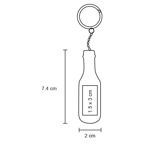 LLAVERO CORCHO BOTELLA PACQUOR