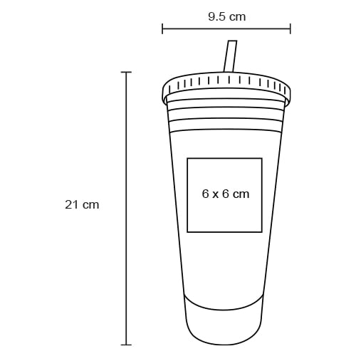 VASO PLÁSTICO 600ML DACTONTA