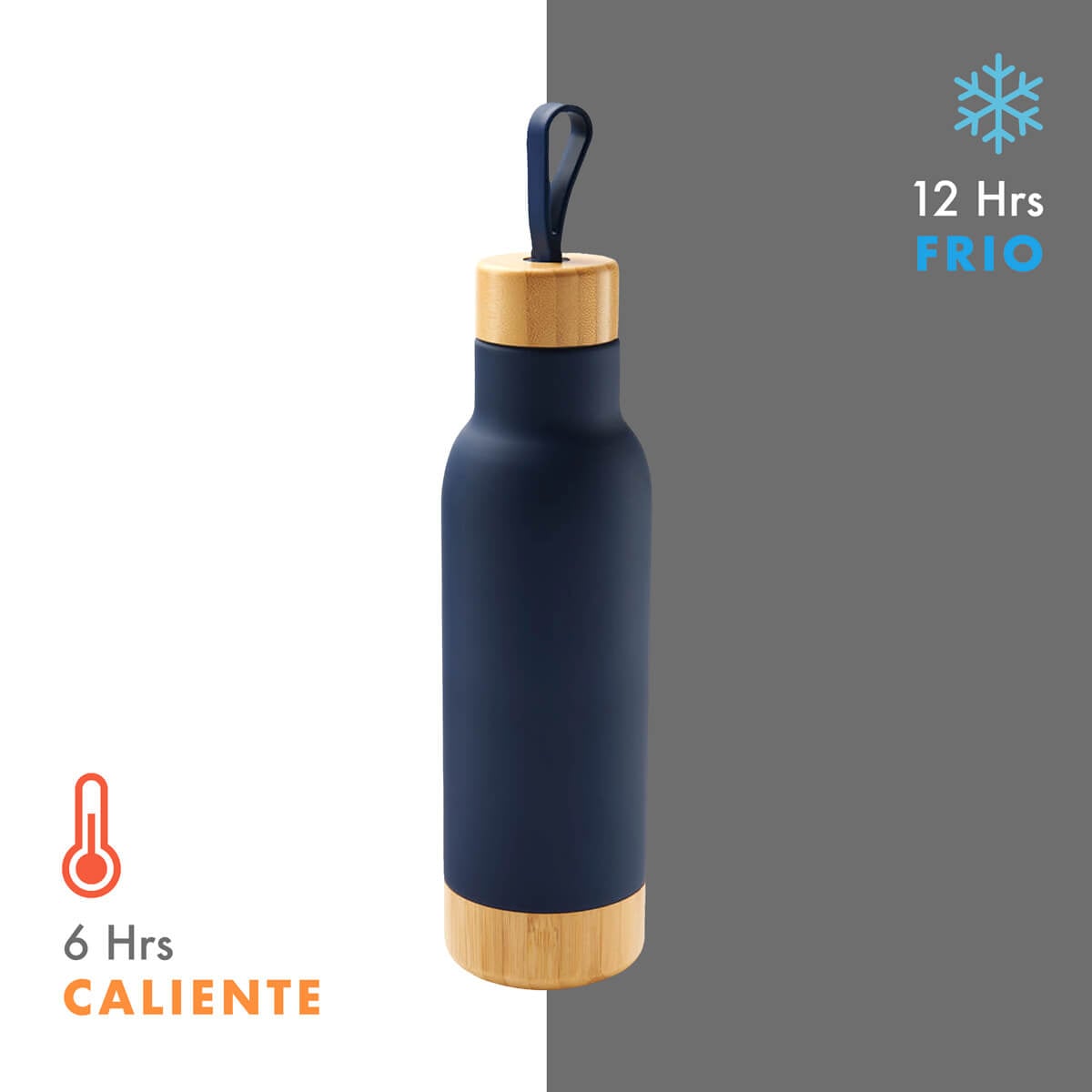 TERMO ACERO INOXIDABLE / PLASTICO / BAMBU / SILICN VABUENT