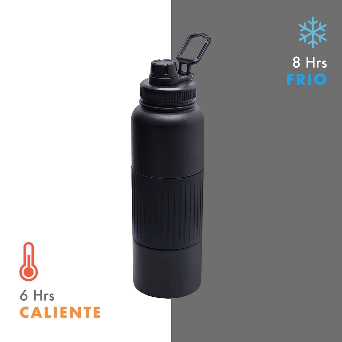 TERMO ACERO INOXIDABLE / PLASTICO / SILICN VACEDRA
