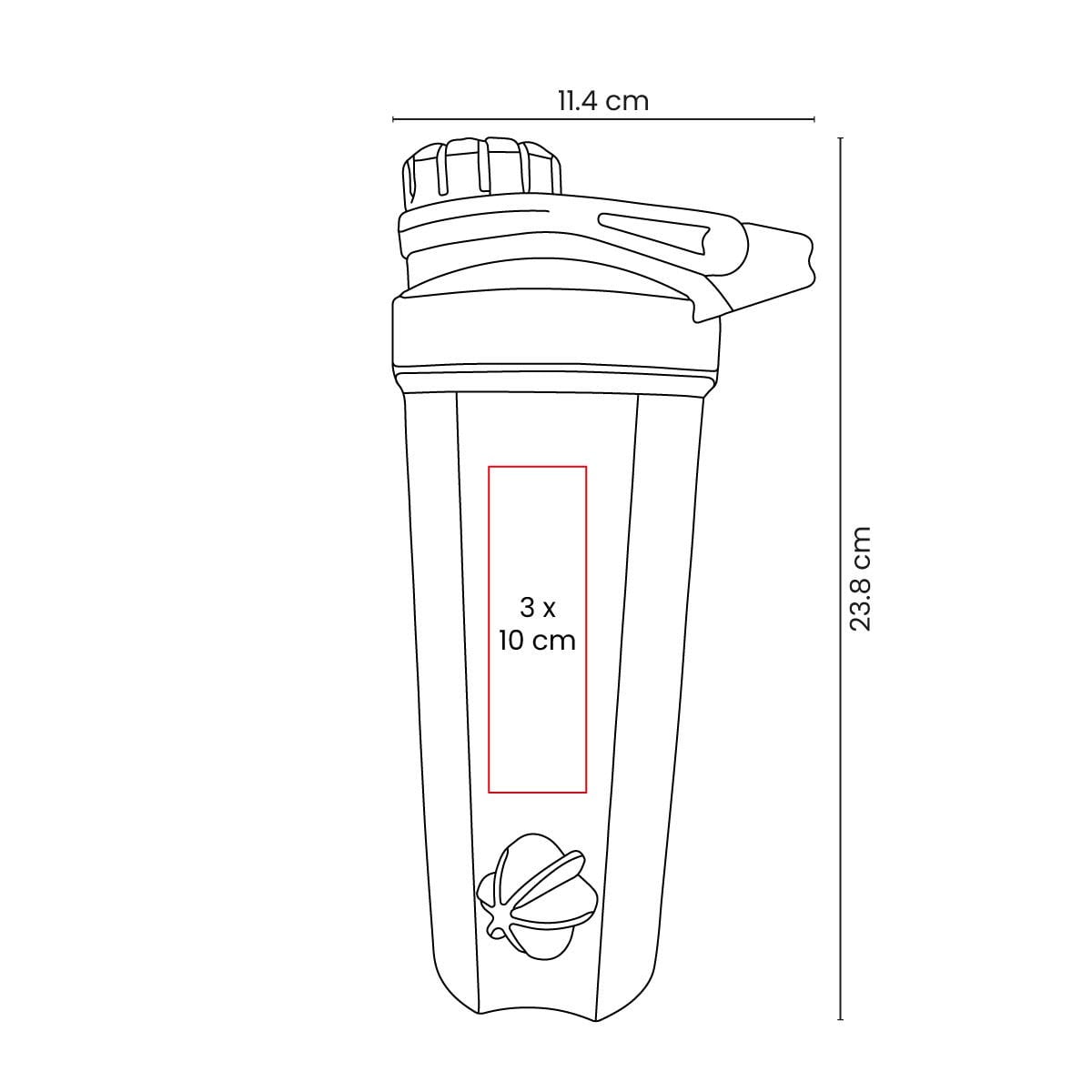 CILINDRO PLÁSTICO 23 OZ GACTYLA