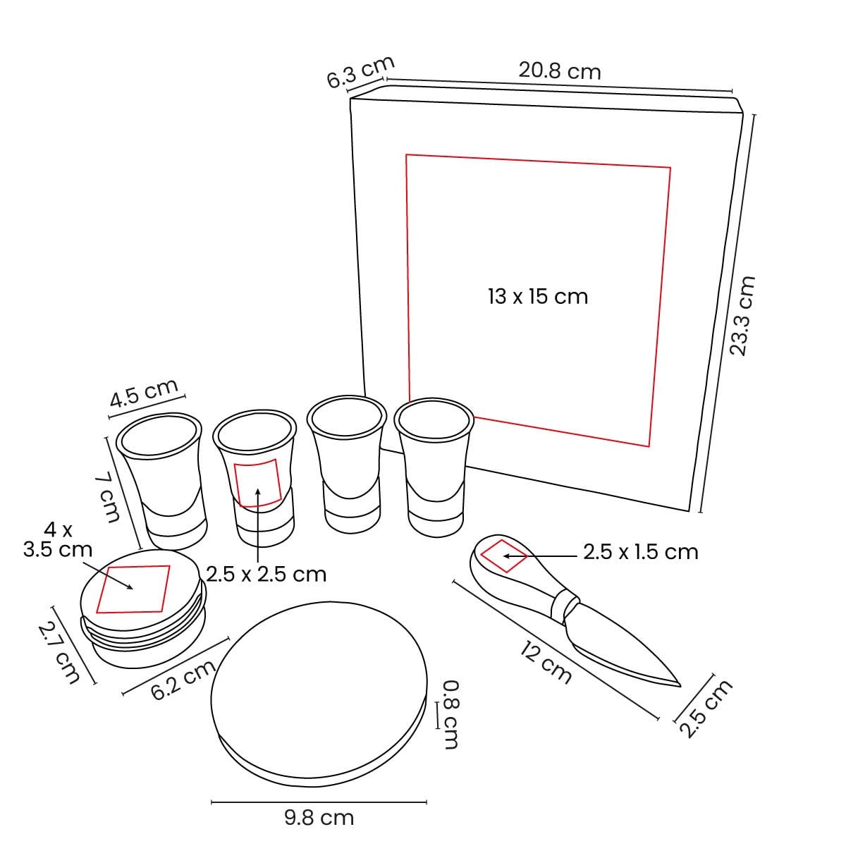 SET VIDRIO 1 OZ GACTZON