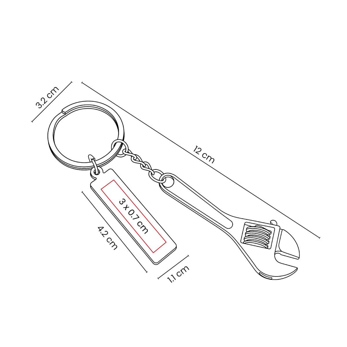 LLAVERO LLAVE AJUSTABLE GADVRA