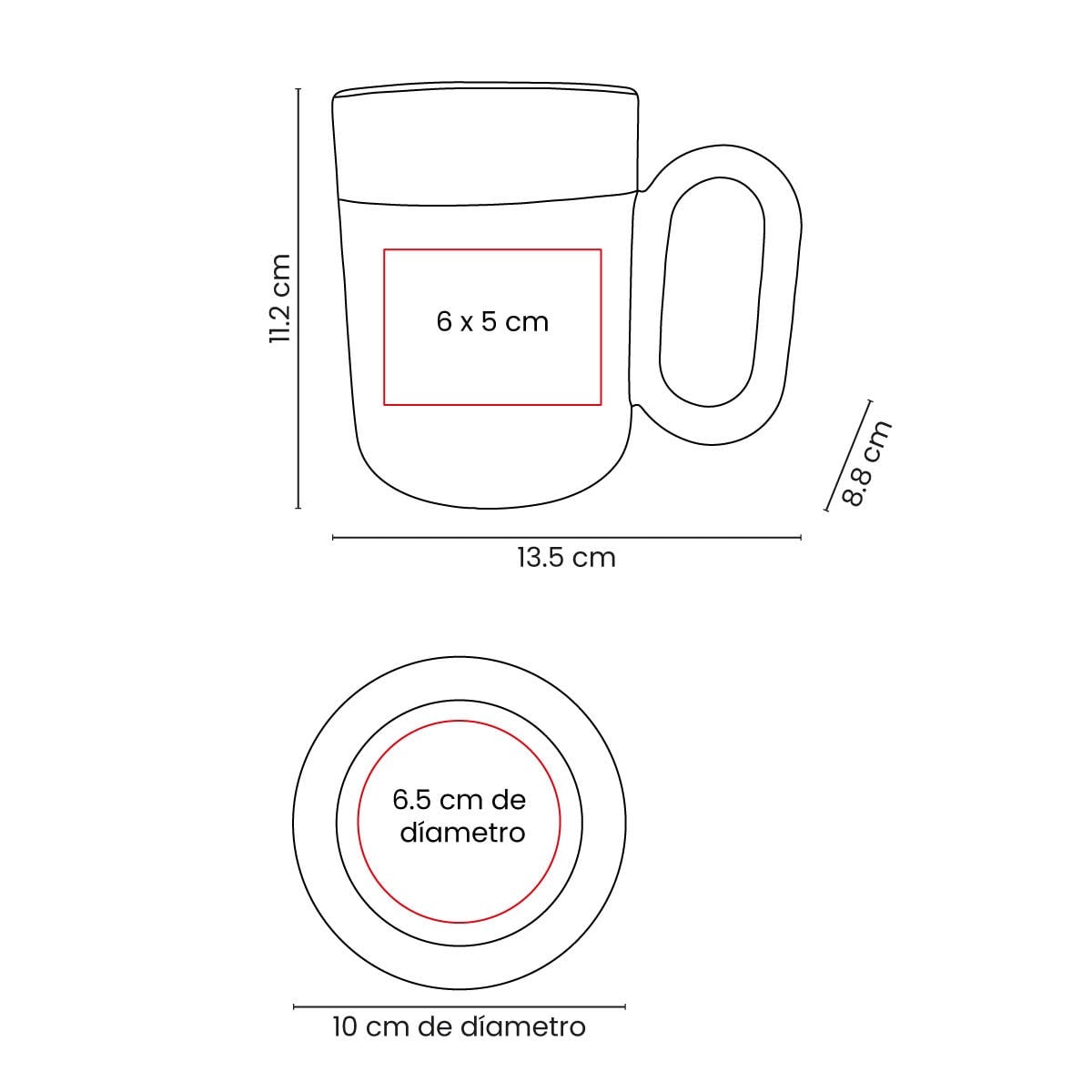 TAZA CERÁMICA 500 ML GAERIT
