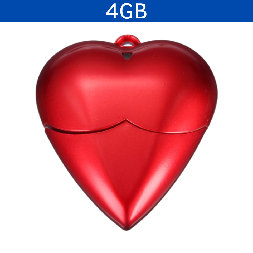 USB PLÁSTICO CORAZÓN 4GB LADIAN