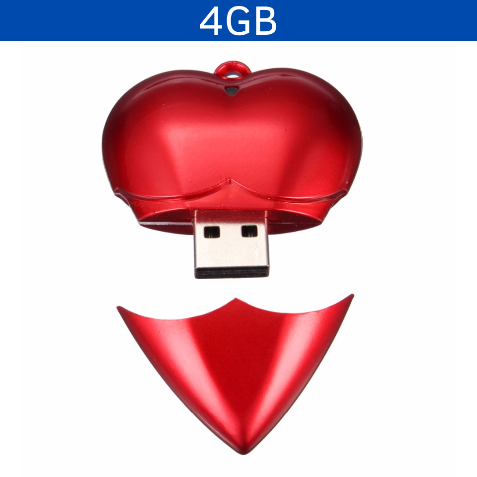 USB PLÁSTICO CORAZÓN 4GB LADIAN
