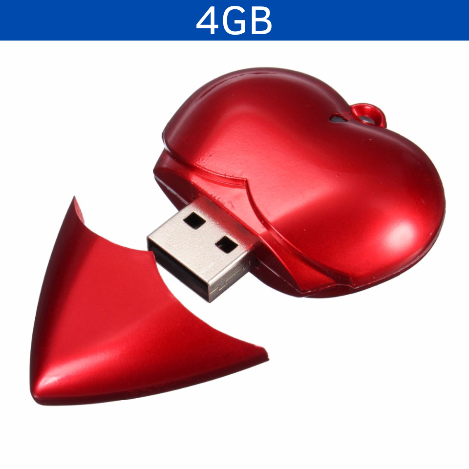 USB PLÁSTICO CORAZÓN 4GB LADIAN