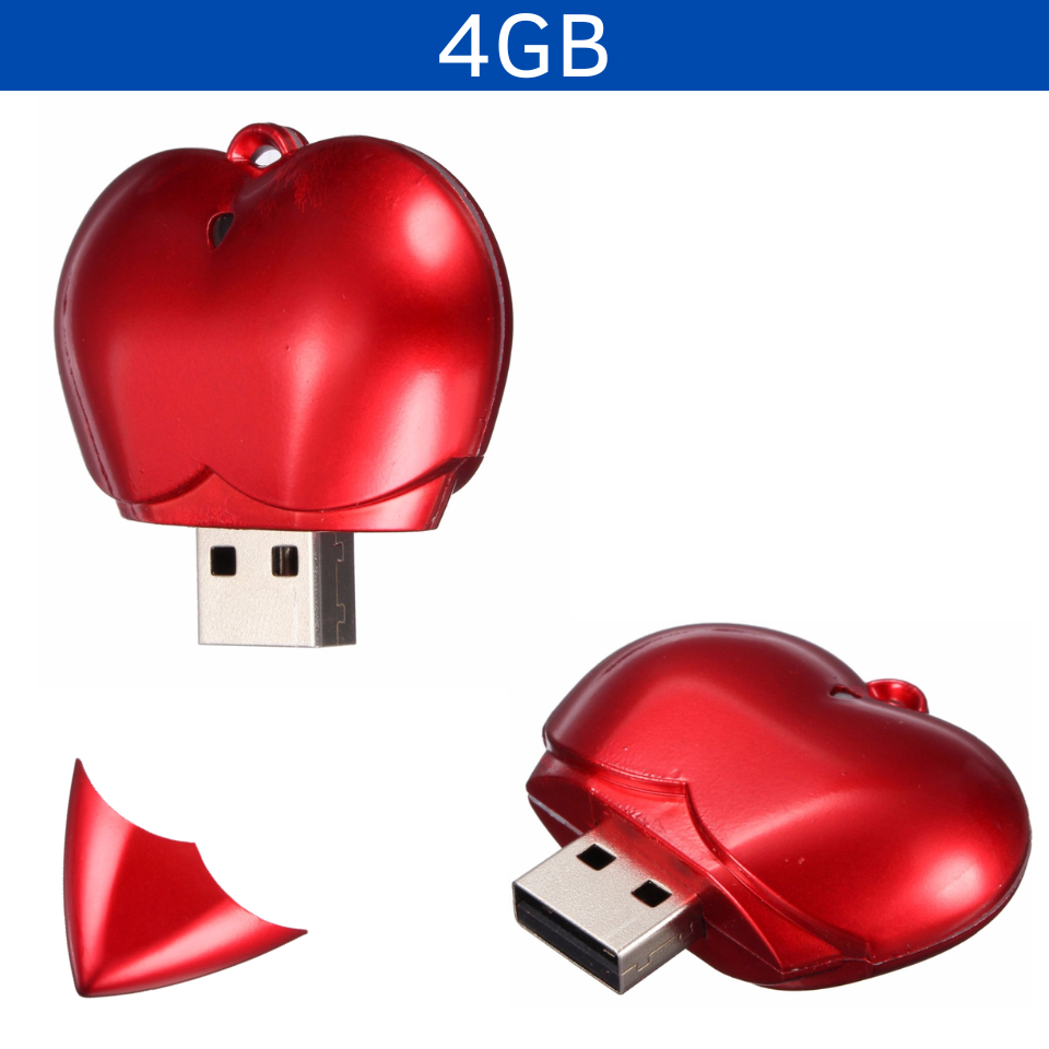 USB PLÁSTICO CORAZÓN 4GB LADIAN