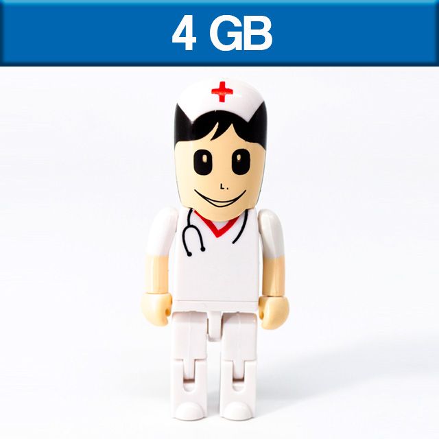 USB PLÁSTICO ENFERMERA ARTICULADA 4GB LADONX