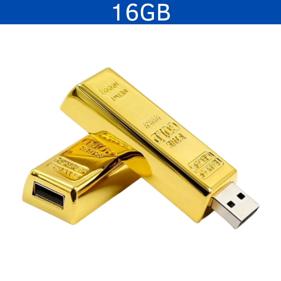 USB METAL LINGOTE ORO 16GB LAELGO
