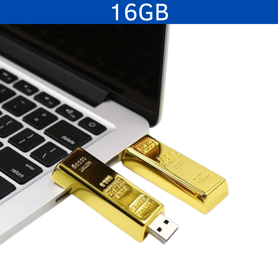 USB METAL LINGOTE ORO 16GB LAELGO