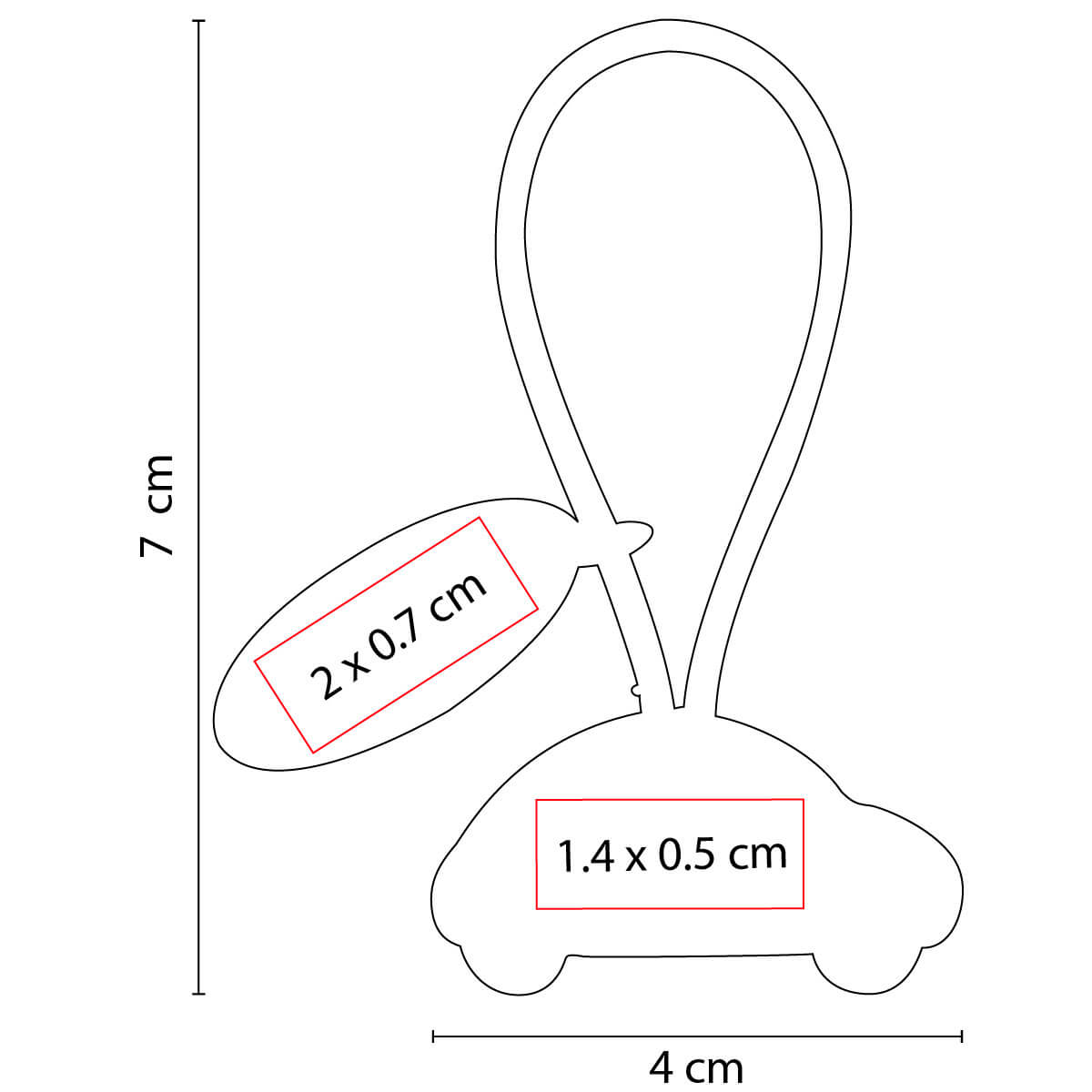 LLAVERO AUTO CON PLACA