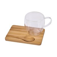SET VIDRIO BOROSILICATO / BAMBU TAELGO