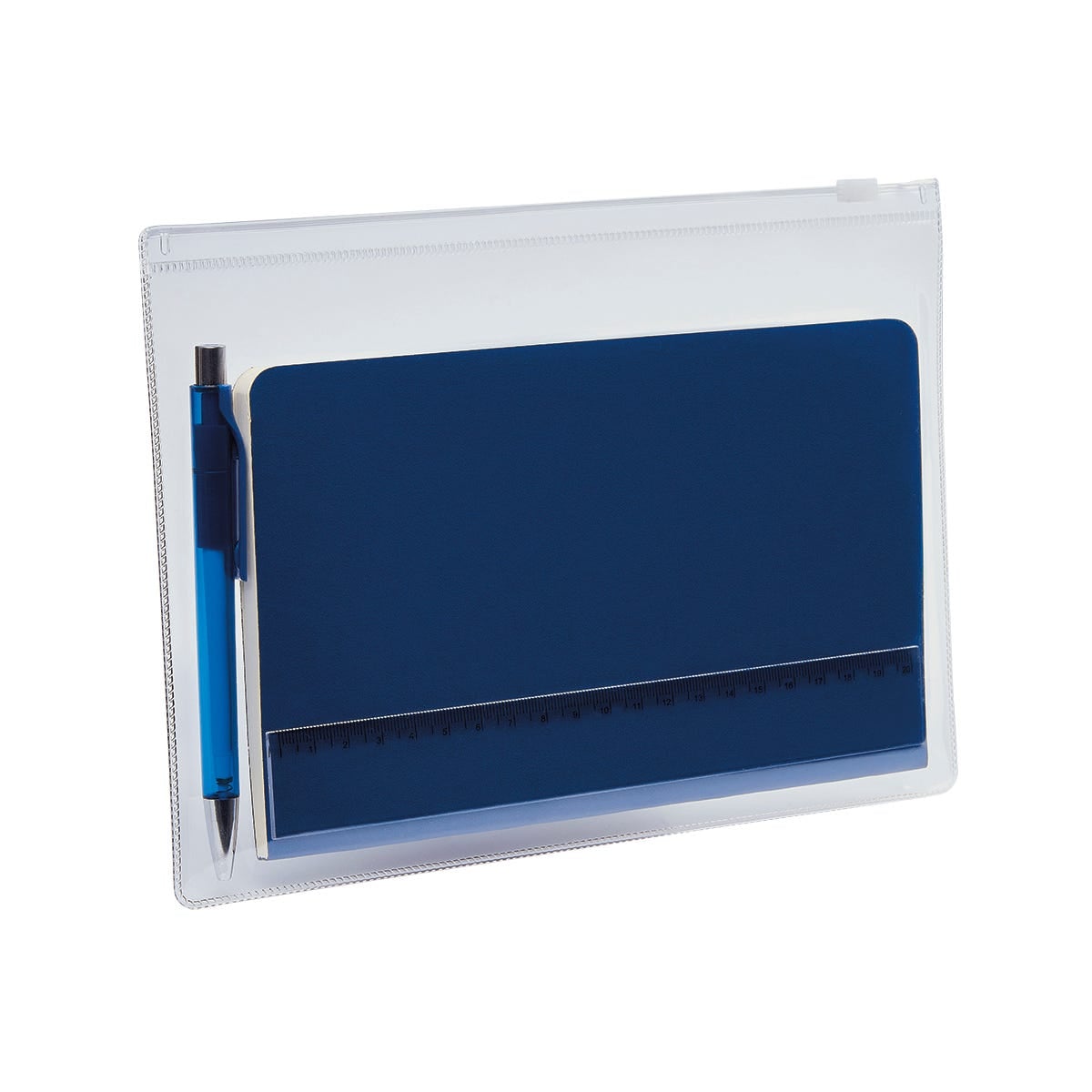 SET CURPIEL LIBRETA / PLÁSTICO BOLÍGRAFO / PVC BOLSA VAEVRA