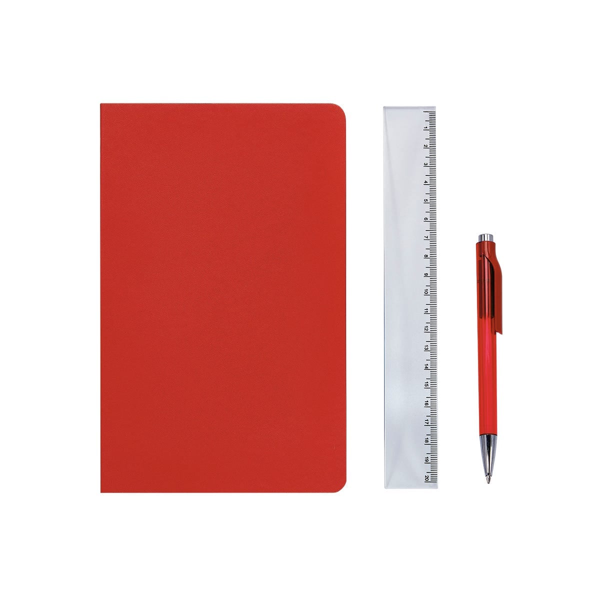 SET CURPIEL LIBRETA / PLÁSTICO BOLÍGRAFO / PVC BOLSA VAEVRA